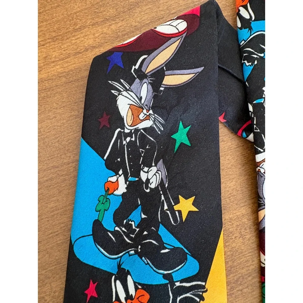 Vintage 1993 Looney Tunes Mania Tie Bugs Bunny‎ Sylvester Taz Marvin the Martian